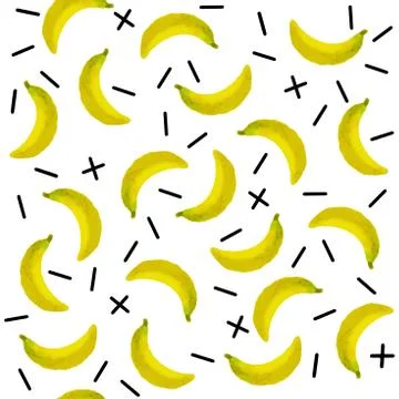 Vector. Seamless pattern with hand drawn watercolor fruits. Stock Illustration