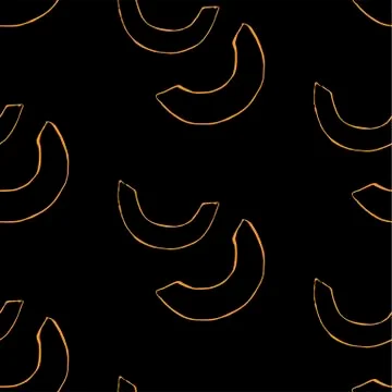 Vector seamless pattern with hand drawn outline pumpkin pieces イラスト素材