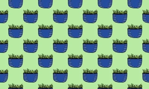 Vector seamless pattern with hand drawn herbs Stock Illustration