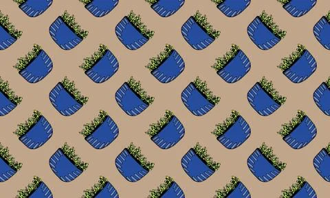 Vector seamless pattern with hand drawn herbs Illustrazione stock