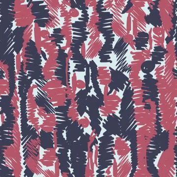 Vector seamless pattern with hand drawn brush strokes and stripes 스톡 일러스트