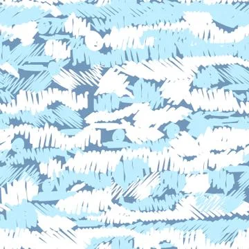 Vector seamless pattern with hand drawn brush strokes and stripes Stock Illustration