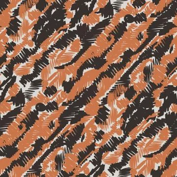 Vector seamless pattern with hand drawn brush strokes and stripes Illustrazione stock