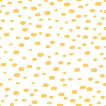 Vector seamless pattern with hand drawn spot ornament made in summer yellow c Stock Illustration
