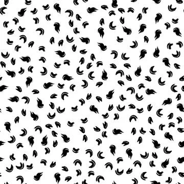 Vector seamless pattern with hand drawn abstract ink brush strokes. Illustrat Stock Illustration