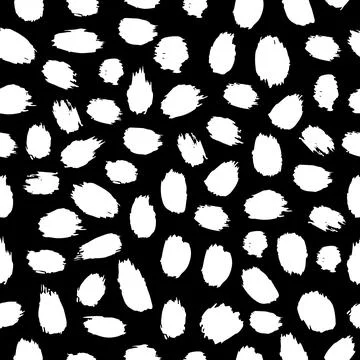 Vector seamless pattern with hand drawn abstract elements. Brush stroke patte Stock Illustration