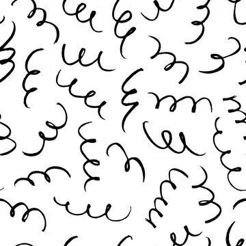 Vector seamless pattern with hand drawn abstract textures. Doodle illustratio Stock Illustration