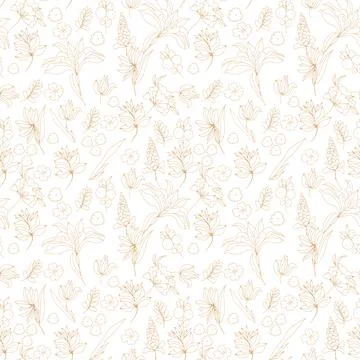 Vector seamless pattern in a hand-drawn style. Stock Illustration