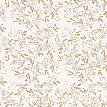 Vector seamless pattern in a hand-drawn style. Stock Illustration