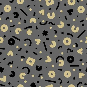 Vector seamless pattern with hand drawn dots, squiggles. triangles, cicrles a イラスト素材