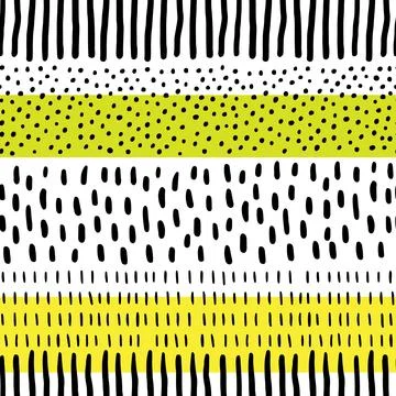 Vector seamless pattern with hand drawn black glitter textured brush stroke.. 스톡 일러스트