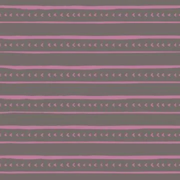 Vector seamless pattern with handdrawn stripes and lines . Hand drawn pink Stock Illustration