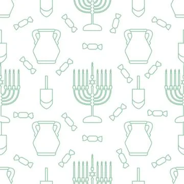 Vector Seamless pattern Hanukkah Jewish holiday 스톡 일러스트