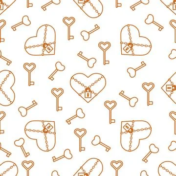 Vector seamless pattern Happy Valentine's Day Stock Illustration