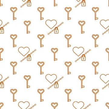 Vector seamless pattern Happy Valentine's Day Stock Illustration