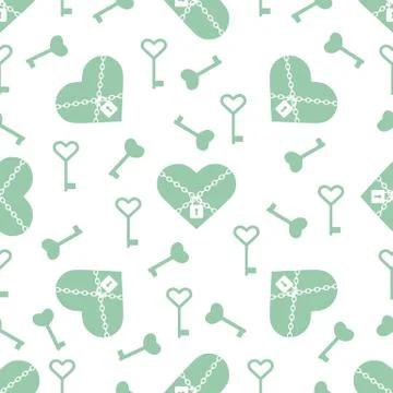 Vector seamless pattern Happy Valentine's Day Stockillustratie