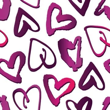 Vector seamless pattern with hearts. Abstract background for Valentine's Day. Stock Illustration