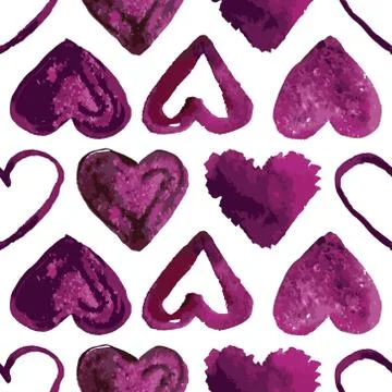 Vector seamless pattern with hearts. Abstract background for Valentine's Day. Stock Illustration