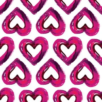 Vector seamless pattern with hearts. Abstract background for Valentine's Day. Stock Illustration
