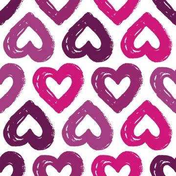 Vector seamless pattern with hearts. Abstract background for Valentine's Day. Stock Illustration