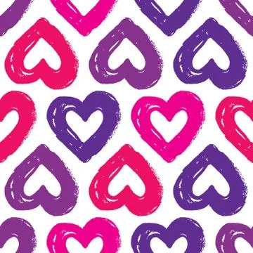 Vector seamless pattern with hearts. Abstract background for Valentine's Day. Stock Illustration