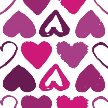 Vector seamless pattern with hearts. Abstract background for Valentine's Day. Stock Illustration