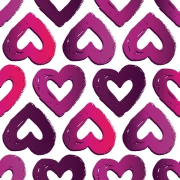 Vector seamless pattern with hearts. Abstract background for Valentine's Day. Illustrazione stock