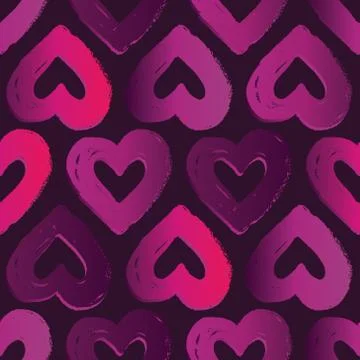 Vector seamless pattern with hearts. Abstract background for Valentine's Day. Stock Illustration