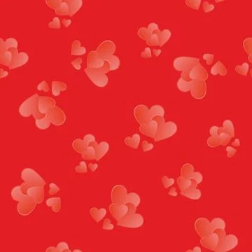 Vector seamless pattern with hearts Stock Illustration