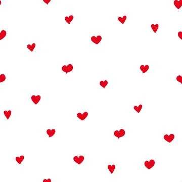 Vector seamless pattern with hearts Stock Illustration