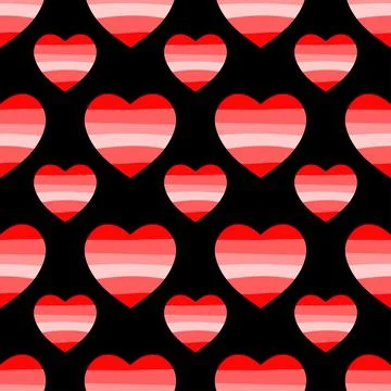 Vector seamless pattern with hearts. Valentines day background. Stock Illustration
