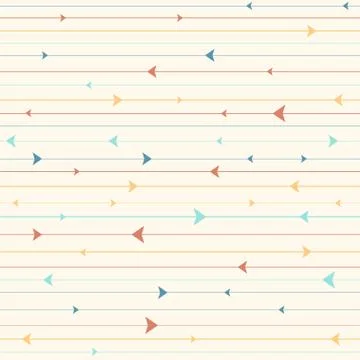 Vector seamless pattern with horizontal stripes and triangles. Modern stylish Illustrazione stock