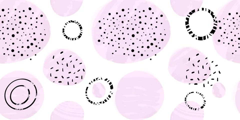 Vector seamless pattern with Hygge concept. Stock Illustration