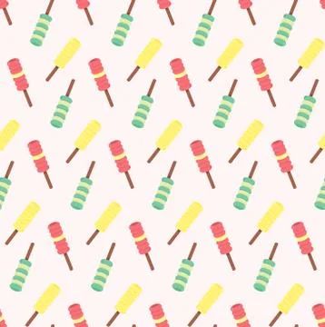 Vector seamless pattern from ice-creams 스톡 일러스트