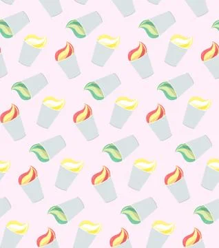 Vector seamless pattern from ice-creams 스톡 일러스트
