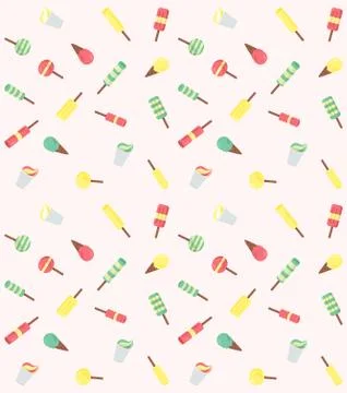 Vector seamless pattern from ice-creams Illustrazione stock