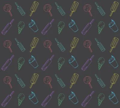 Vector seamless pattern from ice-creams 스톡 일러스트