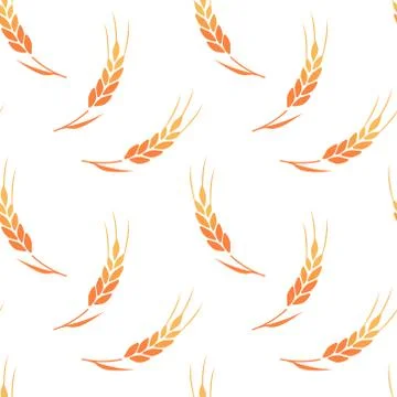 Vector seamless pattern illustration ears of wheat. 스톡 일러스트