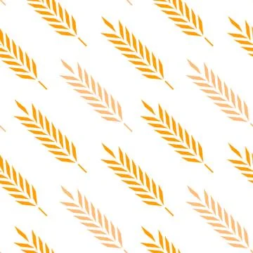 Vector seamless pattern illustration ears of wheat. Hand drawn bakery background 스톡 일러스트