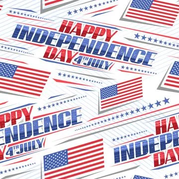Vector seamless pattern for Independence Day Stock Illustration