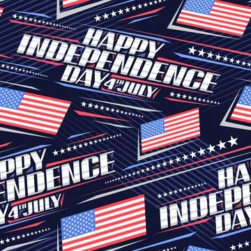 Vector seamless pattern for Independence Day Illustrazione stock