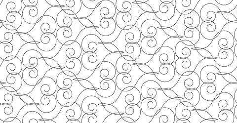 Vector seamless pattern of intertwining black lines in the form of loops of Illustrazione stock