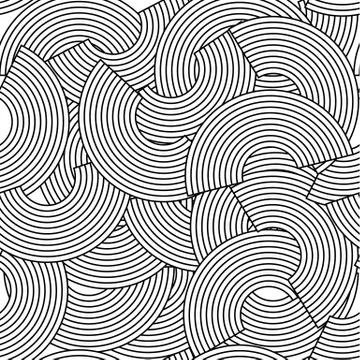 Vector seamless pattern with interweaving of lines. Stock Illustration