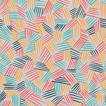 Vector seamless pattern with interweaving of lines. Illustrazione stock