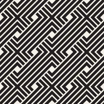 Vector seamless pattern. Interweaving thin lines abstract background. Geometric Illustrazione stock