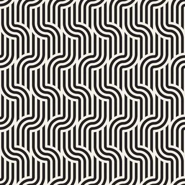 Vector seamless pattern. Interweaving thin lines abstract background. Geometr Illustrazione stock