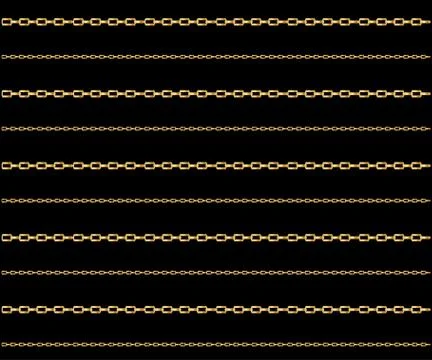 Vector seamless pattern of interwoven golden chains. Realistic illustration i Stock Illustration