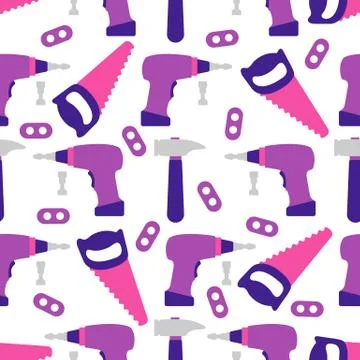 Vector seamless pattern kid toy tools childhood イラスト素材