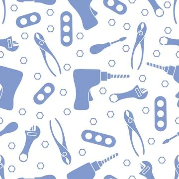 Vector seamless pattern kid toy tools childhood 스톡 일러스트