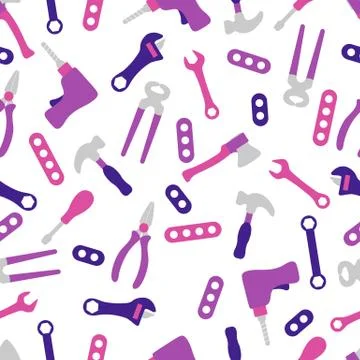 Vector seamless pattern kid toy tools childhood イラスト素材